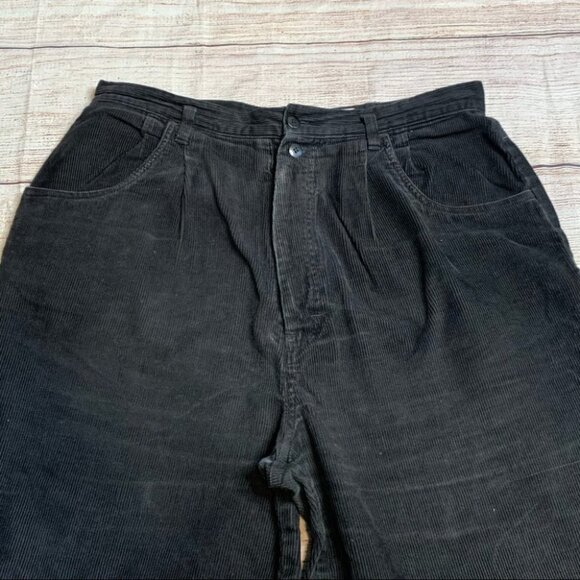 Vintage Black Corduroy Mom Pants Size 16 - Picture 2 of 11